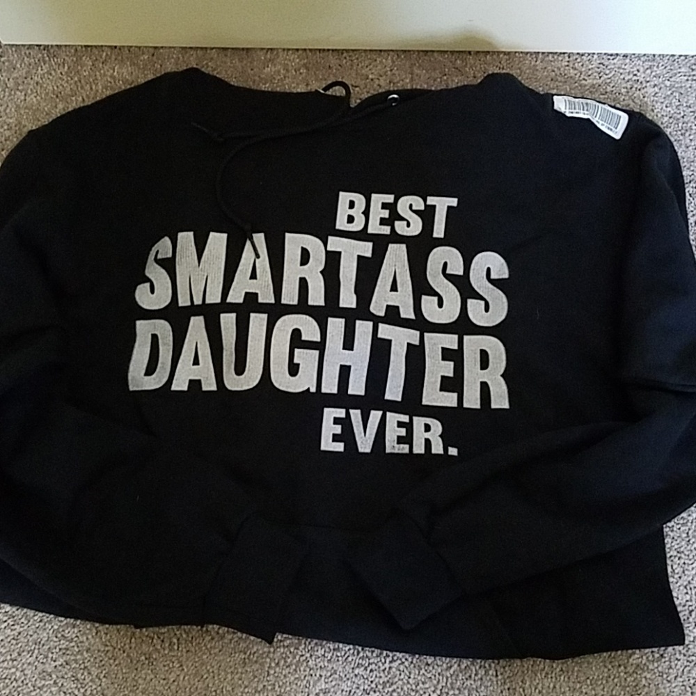 New black hooded sweatshirt
